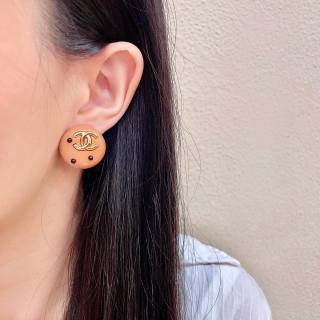 Chanel Color Pop Round Enamel Earrings