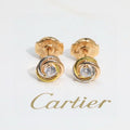Cartier Elvienne Halo Circle Diamond Stud Earrings