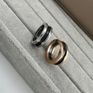 Bvlgari Multi-Layer Ceramic Band Ring – Elegant Luxury Jewelry