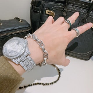 Gucci Interlocking G Geometric Link Chain Bracelet