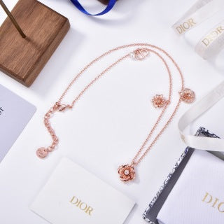 Dior Rosée Jardin Floral Charm Necklace