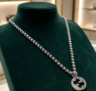 Gucci Interlocking G Medallion Bead Chain Necklace