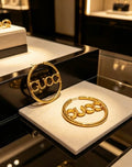 Gucci Interlocking G Hoop Logo Drop Earrings