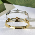 Gucci GG Crystal Line Cuff Bracelet