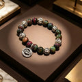 Gucci Interlocking G Gemstone Bead Medallion Bracelet