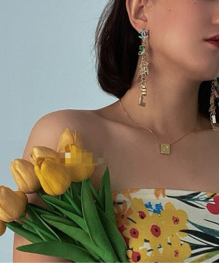 Chanel logo stud earrings
