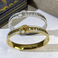 Bvlgari Two Tone Open Cuff Bracelet – Elegant Luxury Jewelry