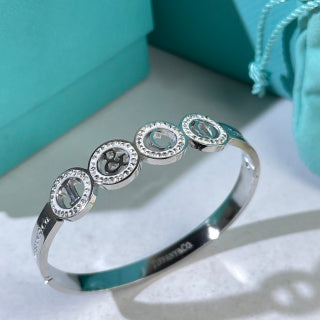 Tiffany Diamond Medallion Cuff Bracelet – Elegant Luxury Statement Jewelry