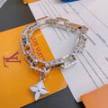Louis Vuitton Monogram Flower Link Charm Bracelet