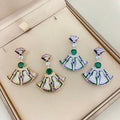 Bulgari New Gradient Colored Diamond Dress-Shaped Stud Earrings