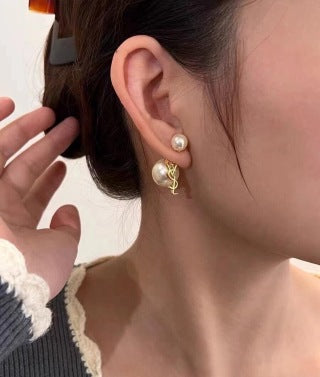 YSL Perle Cassandre Pearl Drop Earrings