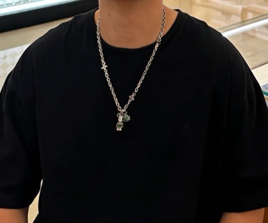 Louis Vuitton Emerald Bloom Charm Pendant Necklace