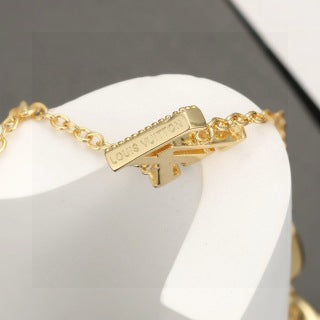 Louis Vuitton Diamond Letter Charm Chain Bracelet