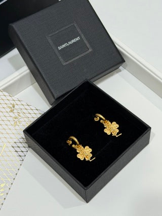 YSL Jardin Trèfle Floral Earrings
