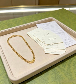 Gucci GG Oval Link Gold Chain Necklace