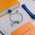 Louis Vuitton Monogram Initial Charm Chain Bracelet