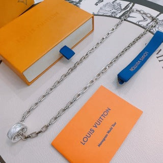 Louis Vuitton Monogram Barrel Lock Chain Necklace