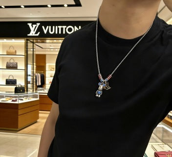 Louis Vuitton Monogram Travel Charm Chain Necklace