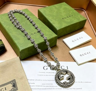 Gucci Interlocking G Rope Chain Pendant Necklace